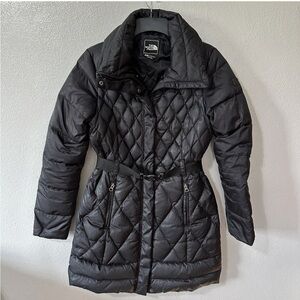 The North Face Women's Black Belted Puffer Coat